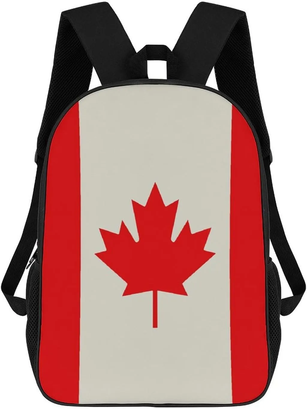 Retro Canada Flag Pattern Business Laptop Backpack for Women Men 17 Inch Carry on Backpack Waterproof Black Bookbag Fashion Lightweight Backpacks for Travel Hiking Camping Casual Daypack Backpacks