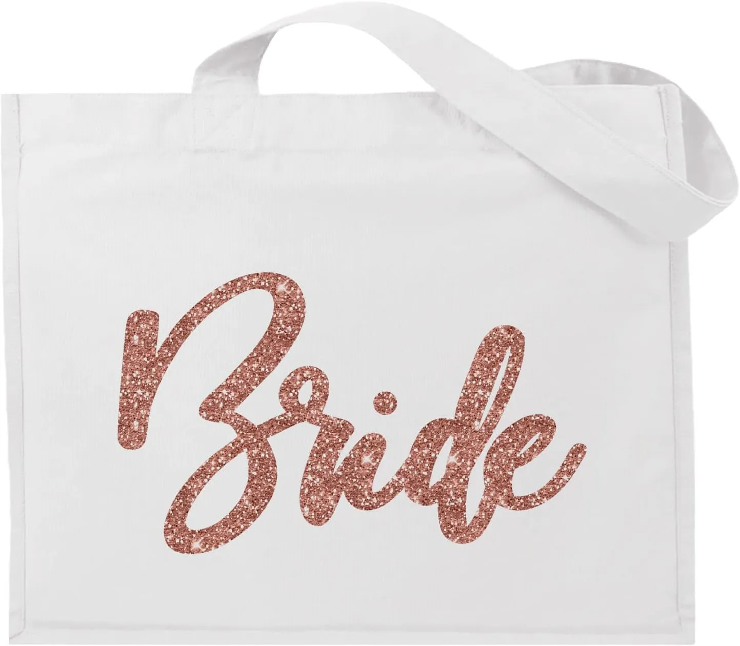 RhinestoneSash Bride Tote Bag - JUMBO SIZE 18" x 14" XL Cotton Canvas Wedding Totes - Engagement and Bridal Shower Gifts