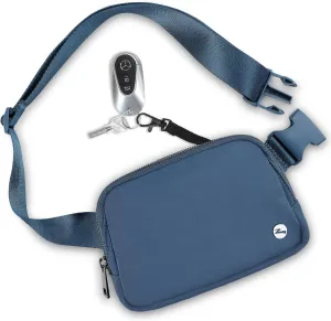 Rolapa Belt Bag, Waist Pack with Adjustable Strap for Men and Women, Mini Crossbody Bag for Travelling, Running, Hiking and Workout (Blue)