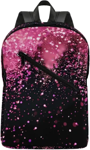 Rose Gold Particles Backpack Laptop Backpack Carry-on Travel Backpack Business Bag for Men/Women