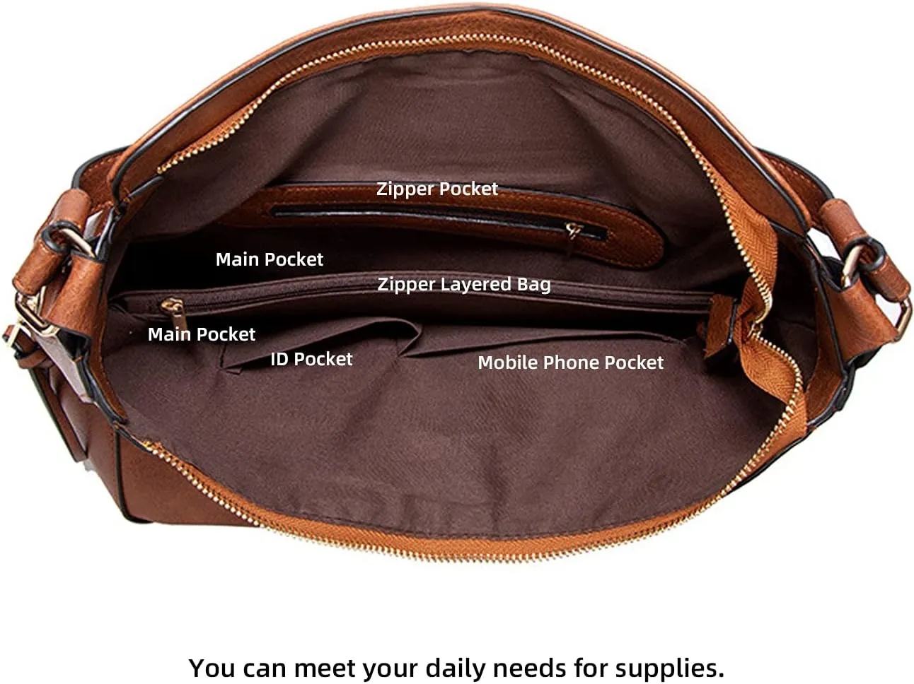 ROUROU Soft Faux Leather Handbag for Women Large Capacity Tote Bag Hobo Purse Retro Shoulder Bag Crossbody Bag with Tassel
