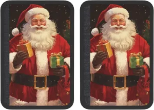 Santa Claus Car Seat Belt Pad 2 Pack Universal Fit Seatbelt Cover Soft and Comfortable Backpack Shoulder Pad Adjustable Neck Cushion Protector Harness Pad for Car Bag