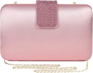 Satin Rhinestones Evening Bags Party Bridal Clutch Purse For Women Prom Clutch