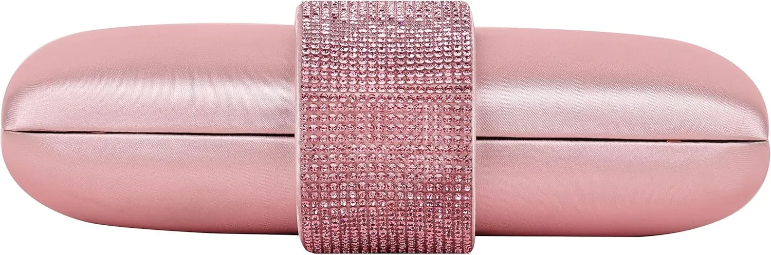 Satin Rhinestones Evening Bags Party Bridal Clutch Purse For Women Prom Clutch