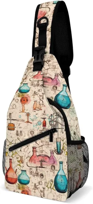 Science Chemical Knowledge Sling Bags Travel Crossbody Shoulder Bag Small Chest Bag Hiking Backpack for Women Men