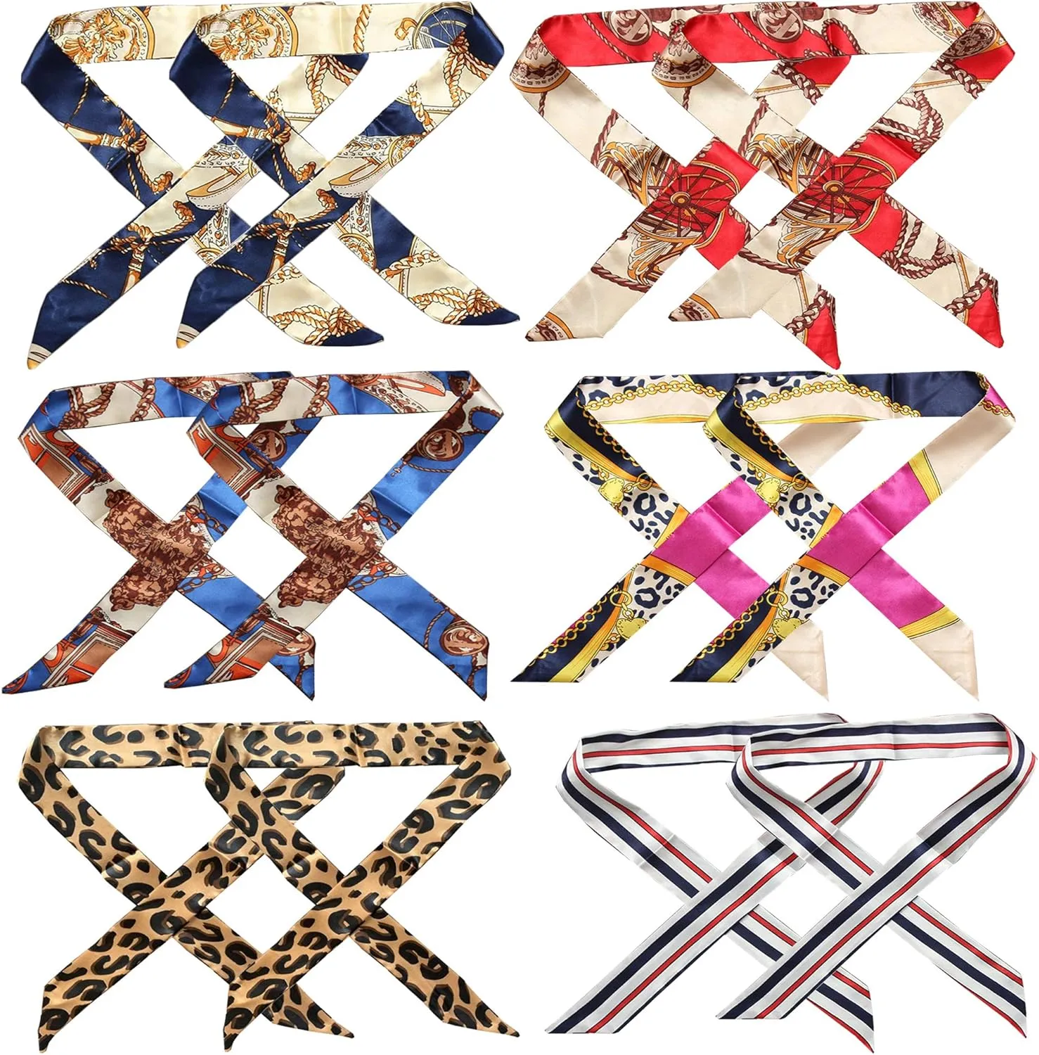 Silk Handbag Scarf and Wrap - Fashionable Head Band Cover for Bag and Purse