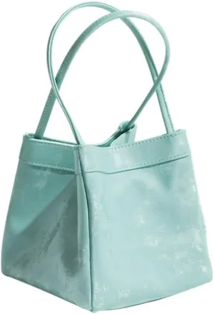 Silk Soft Bucket Bag Neo Chinese Style Handbag Crossbody Satchel Lady Daily Small Shoulder Bag for Women