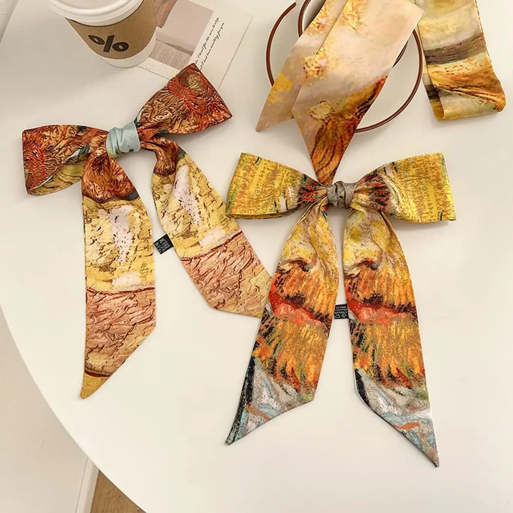 Skinny Scarf for Women Bag Handbag Handle Silky Ribbon Scarf Bandeau Hairband Headband Neckerchief Neck Scarves