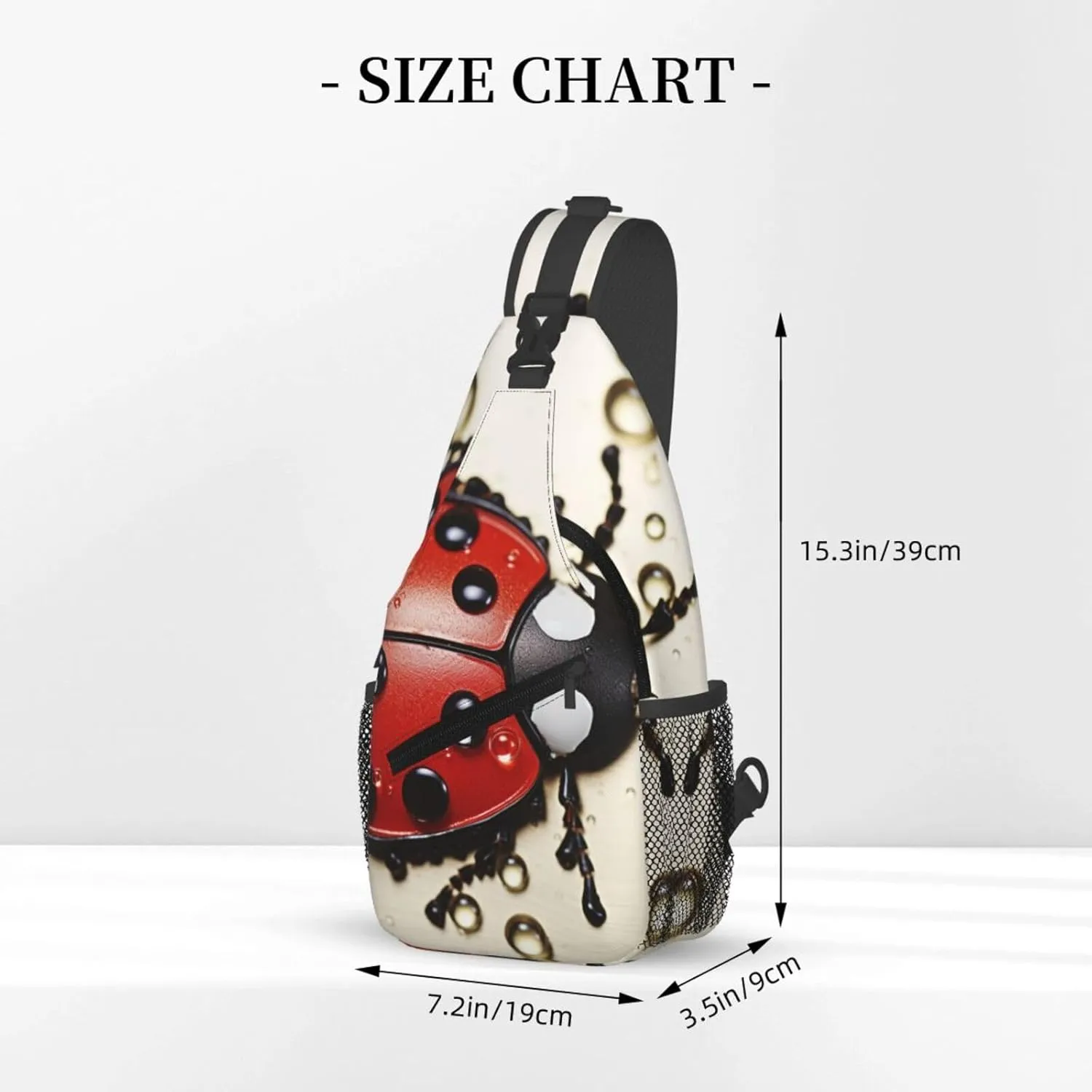 Sling Backpack Bag For Men Beautiful Ladybug Cross Chest Bag Crossbody Shoulder Bag Travel Hiking Daypack