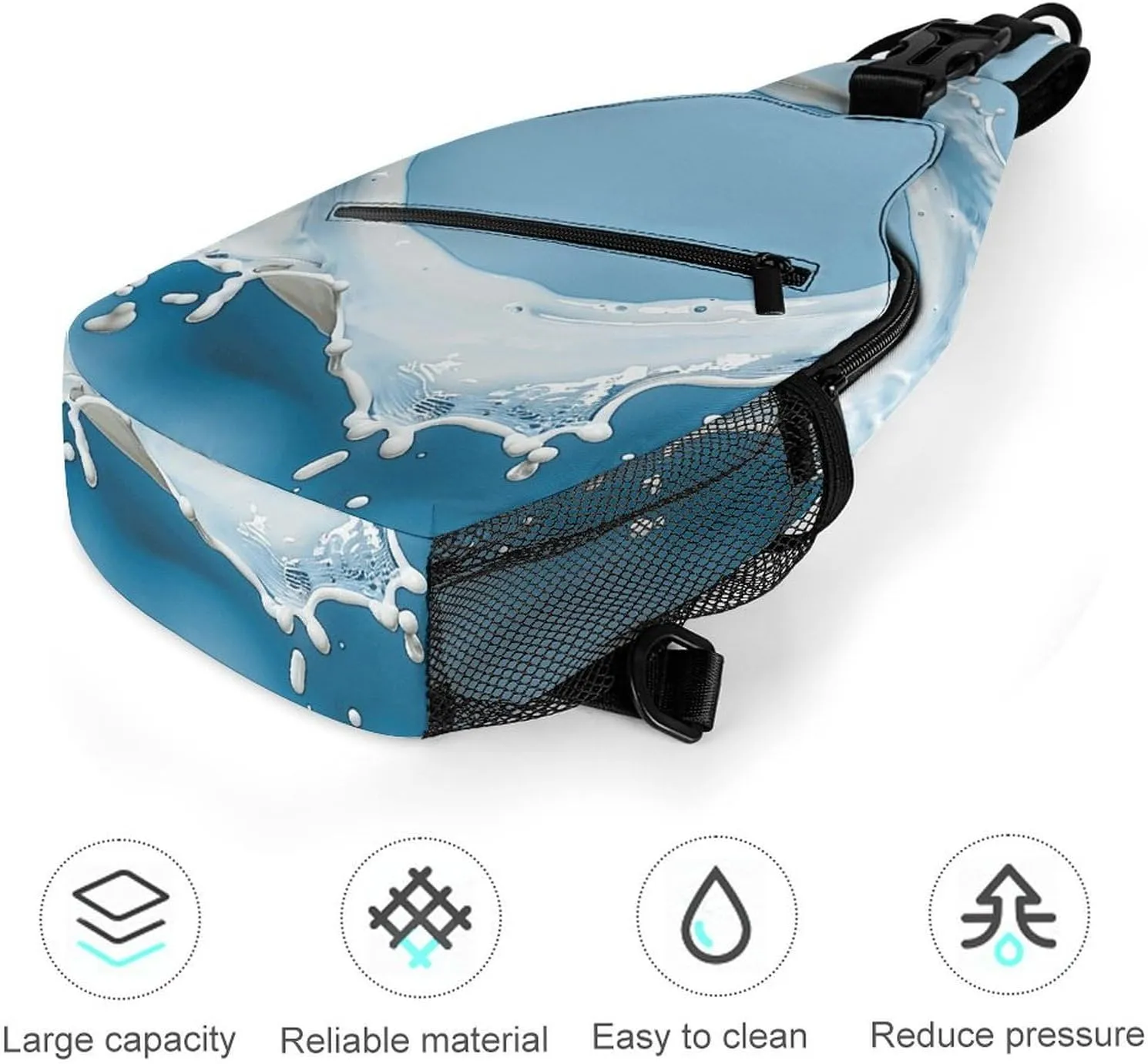 Sling Backpack Crossbody for Man Woman A Circle of Milk Cross Body Adjustable Chest Bag