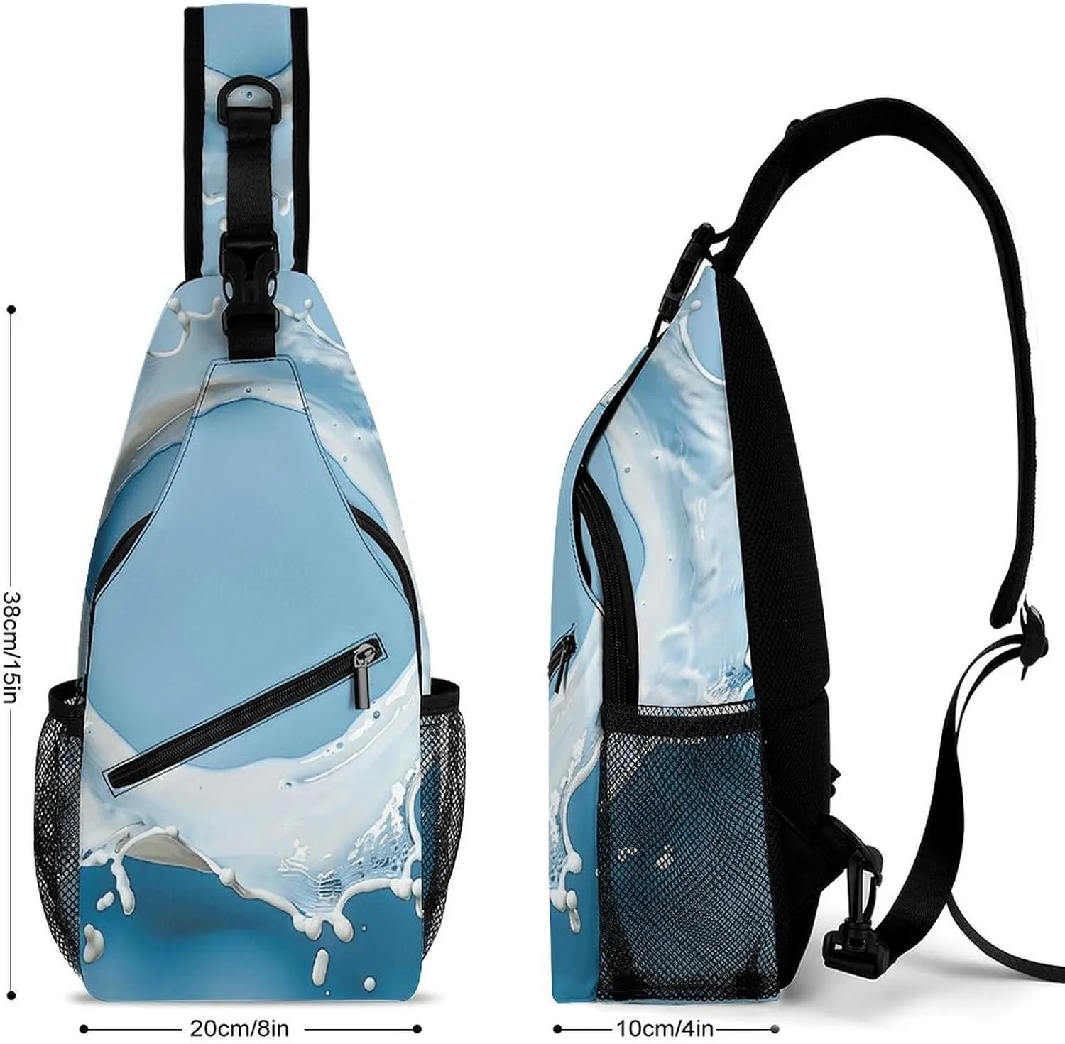Sling Backpack Crossbody for Man Woman A Circle of Milk Cross Body Adjustable Chest Bag