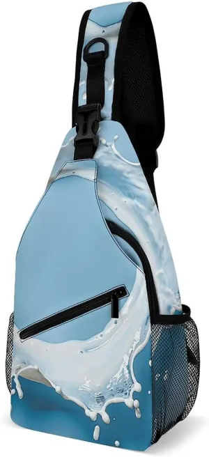 Sling Backpack Crossbody for Man Woman A Circle of Milk Cross Body Adjustable Chest Bag