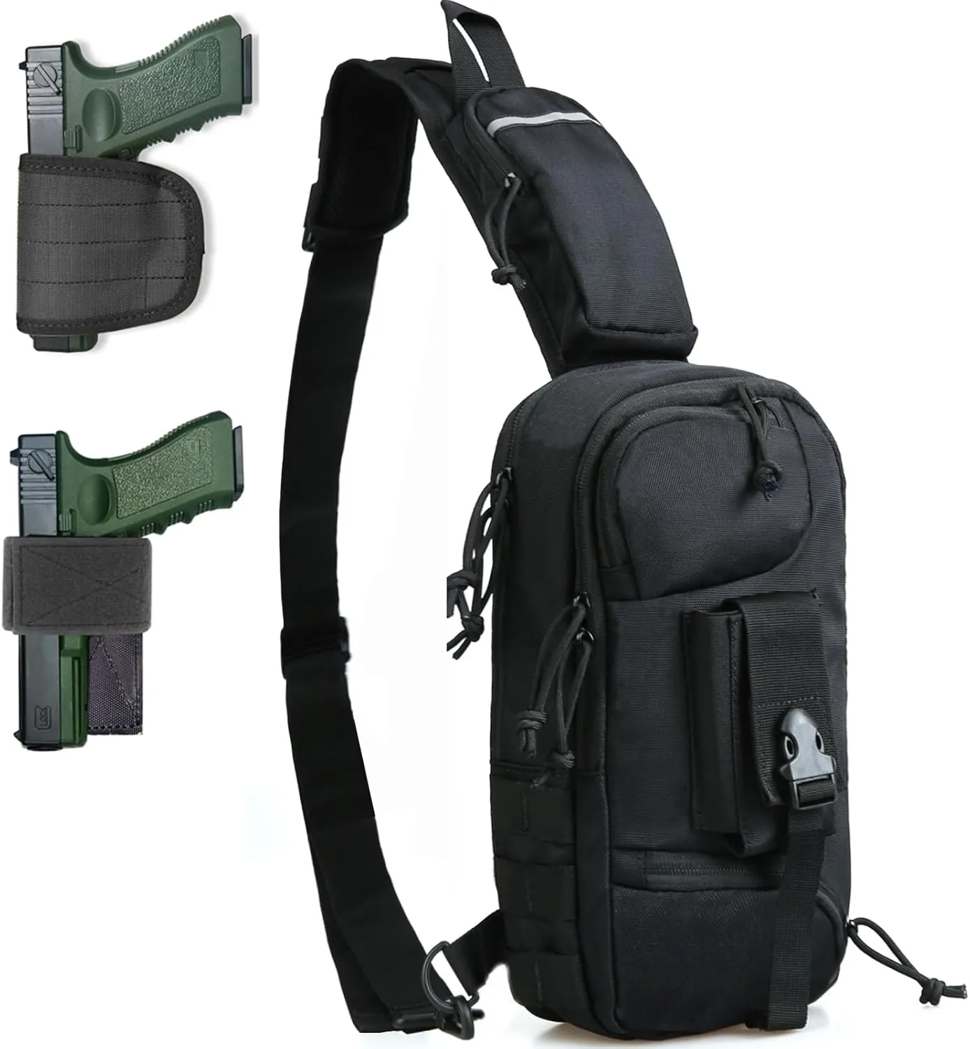 Sling Backpak Tactical Chest Pistol Bag Shoulder Bags Crossbody Sling Backpack Holster Bag for Concealed Carry