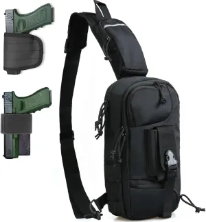 Sling Backpak Tactical Chest Pistol Bag Shoulder Bags Crossbody Sling Backpack Holster Bag for Concealed Carry