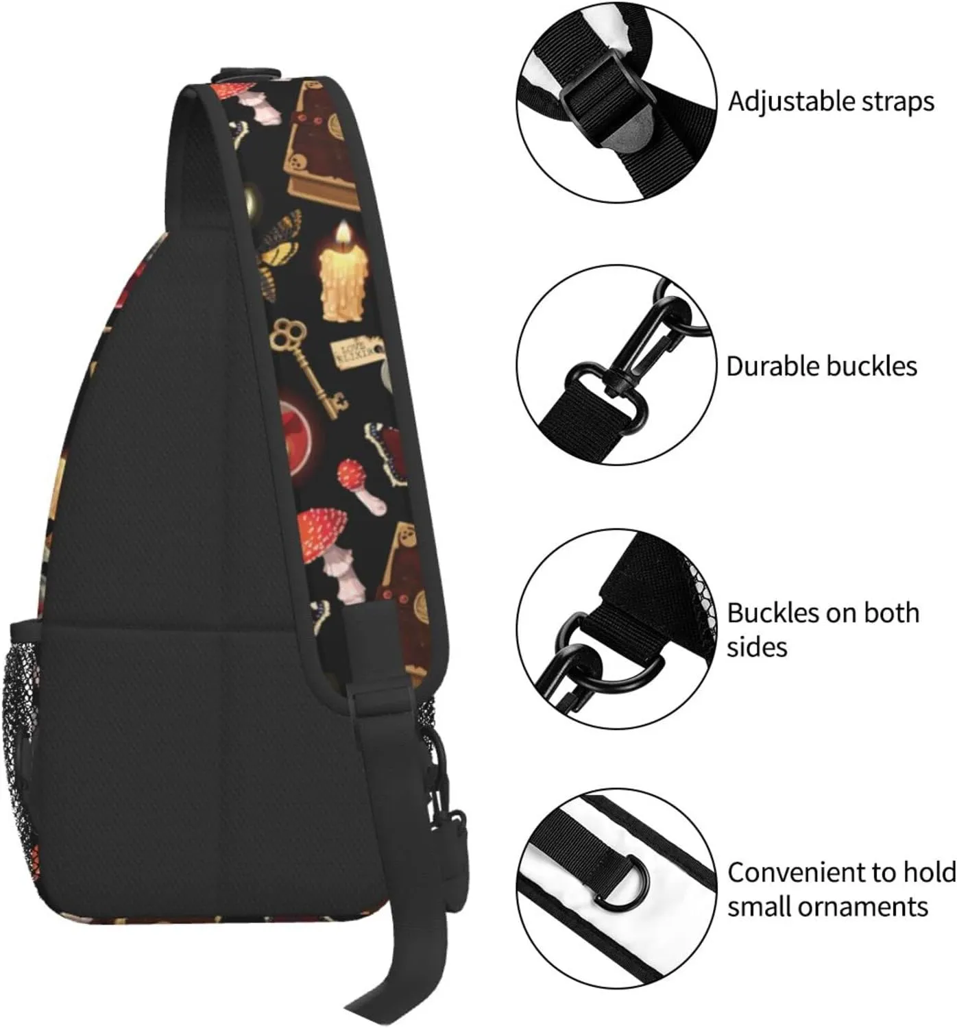 Sling Bag Baseball Vintage Sport Hiking Daypack Crossbody Shoulder Backpack Travel Chest Pack for Men Women