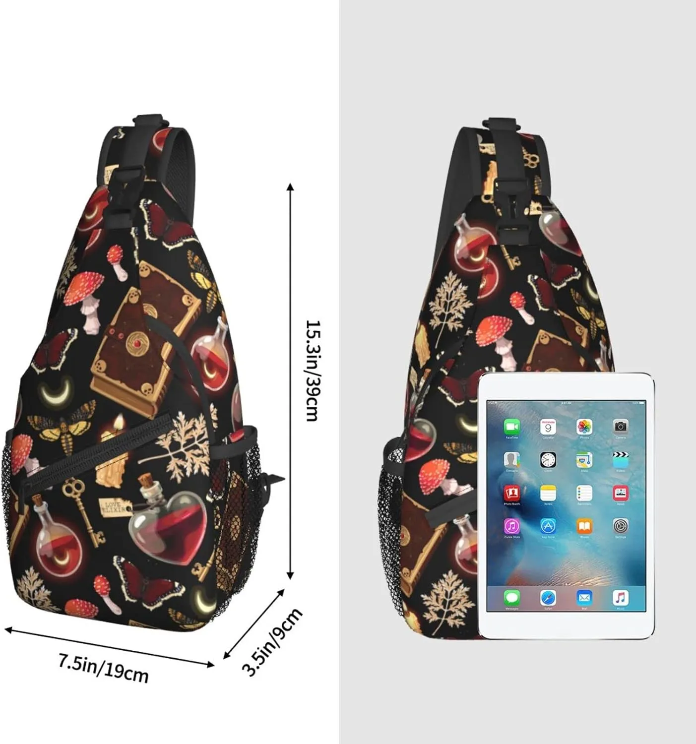 Sling Bag Baseball Vintage Sport Hiking Daypack Crossbody Shoulder Backpack Travel Chest Pack for Men Women