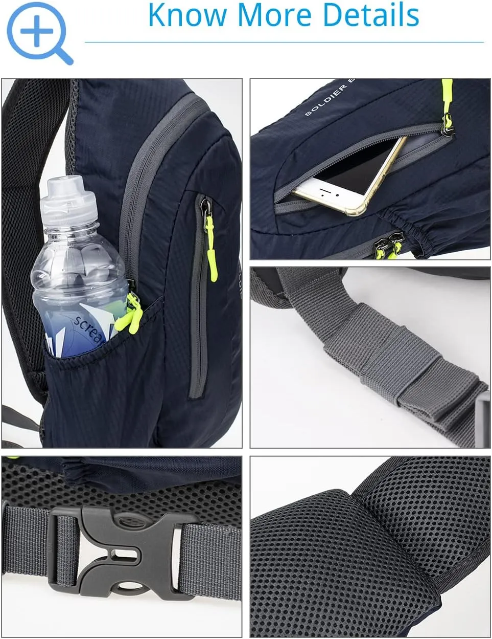 Sling Bag Crossbody Backpack for Men Womens, Chest Bag Backpack, Shoulder bag Gym Cycling Traveling Outdoor Sports