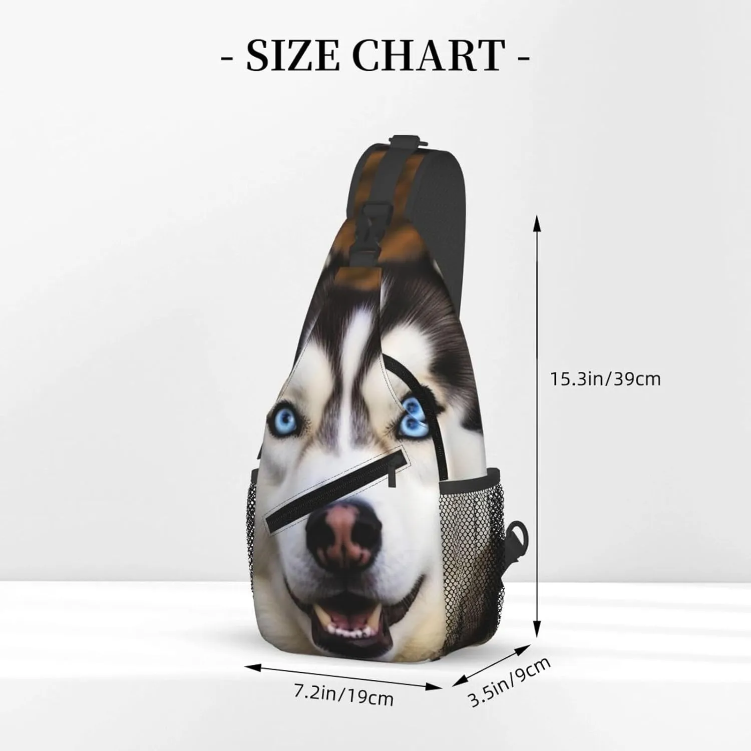 Sling Bag Crossbody Sling Backpack for Men Women Stupid Husky Dog Cross Chest Bag Travel Hiking Daypack