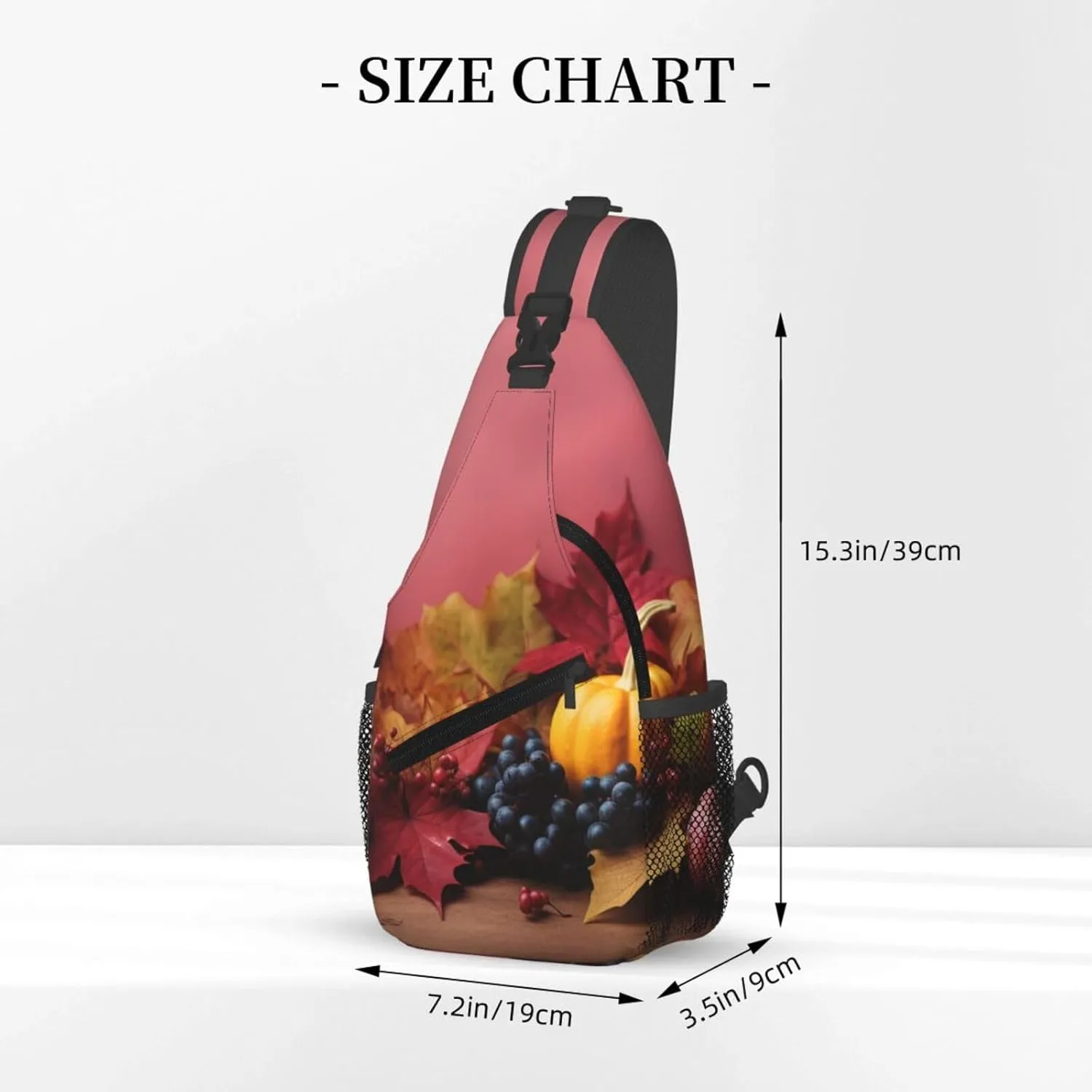 Sling Bag for Women Men Crossbody Bag Sling Backpack Thanksgiving Background Cross Body Bag Adjustable Chest Bag