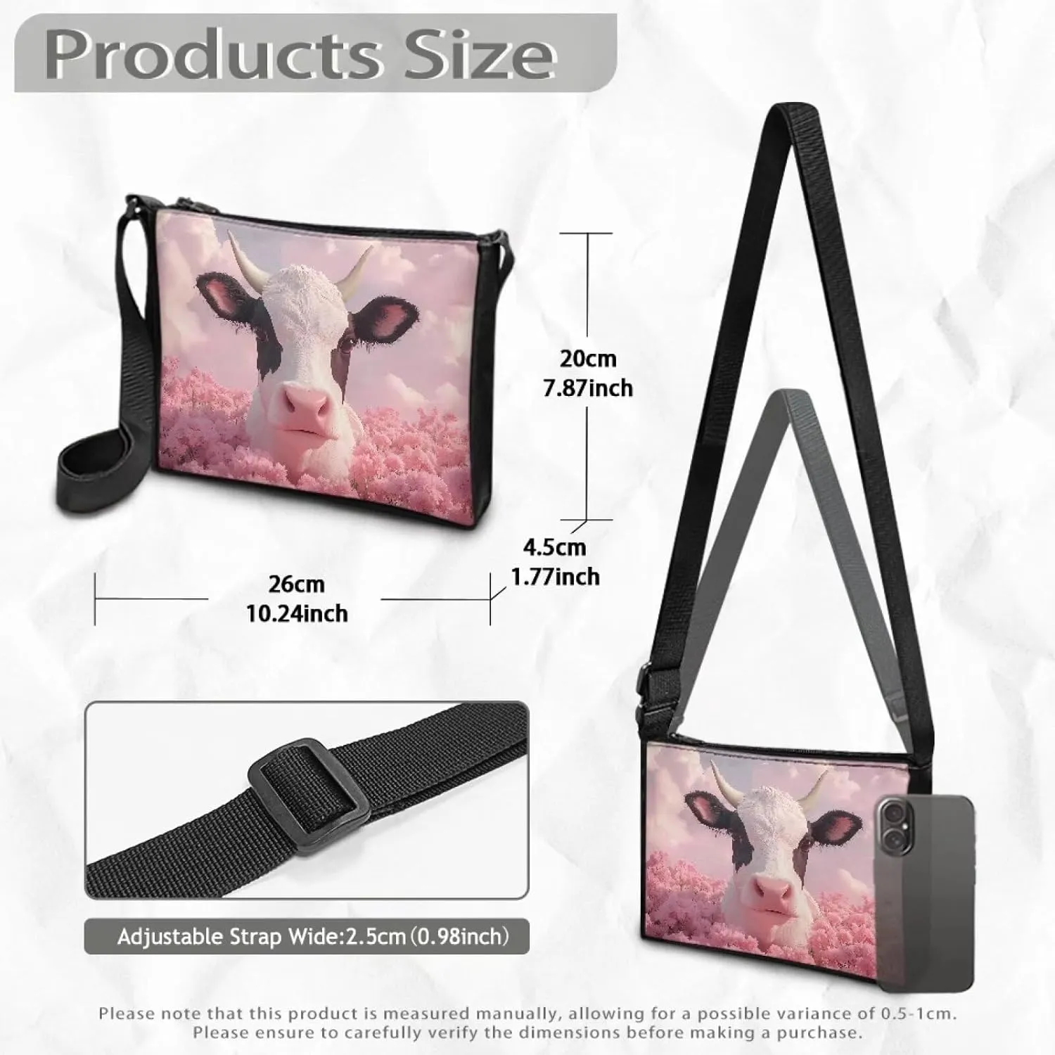 Sling Bag Small Crossbody Backpack Shoulder Bag for Women Men Trendy Adjustable Shoulder Strap Travel Bag Zippered