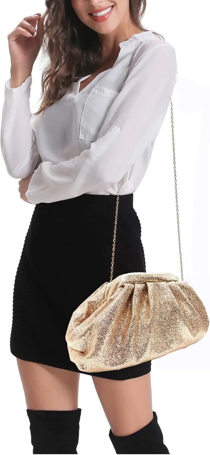 Slouchy Clutch Bag for Women Evening Bag Purse Handbag Wedding Party Clutch Bag