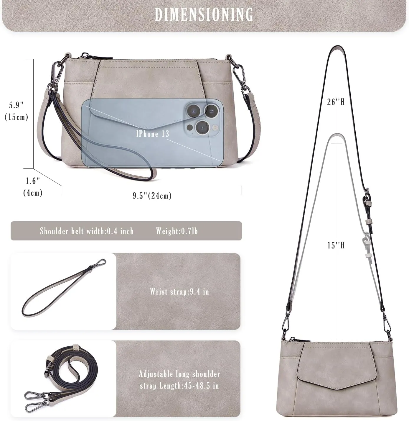 Small Crossbody Bags for Women, Cell Phone Bag Mini Over Wristlets Handbag Wallet Purse with Card Slots