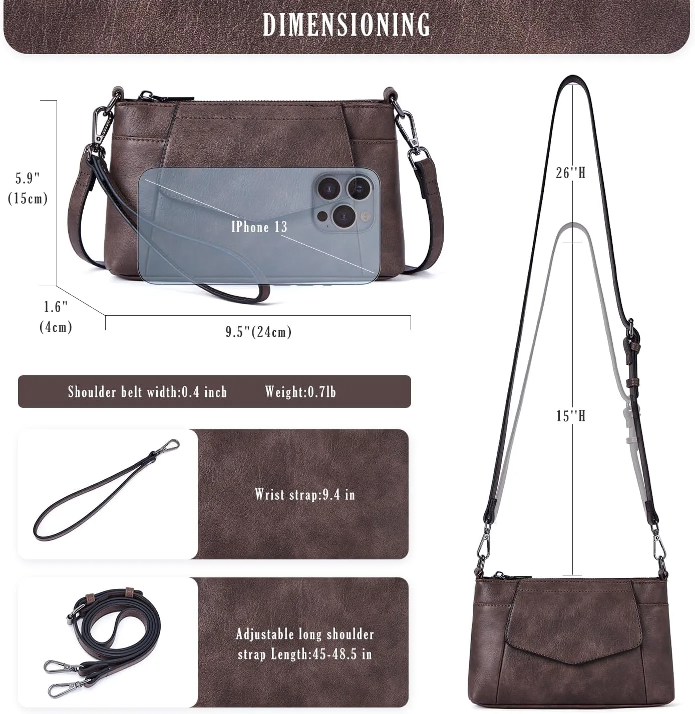 Small Crossbody Bags for Women, Cell Phone Bag Mini Over Wristlets Handbag Wallet Purse with Card Slots