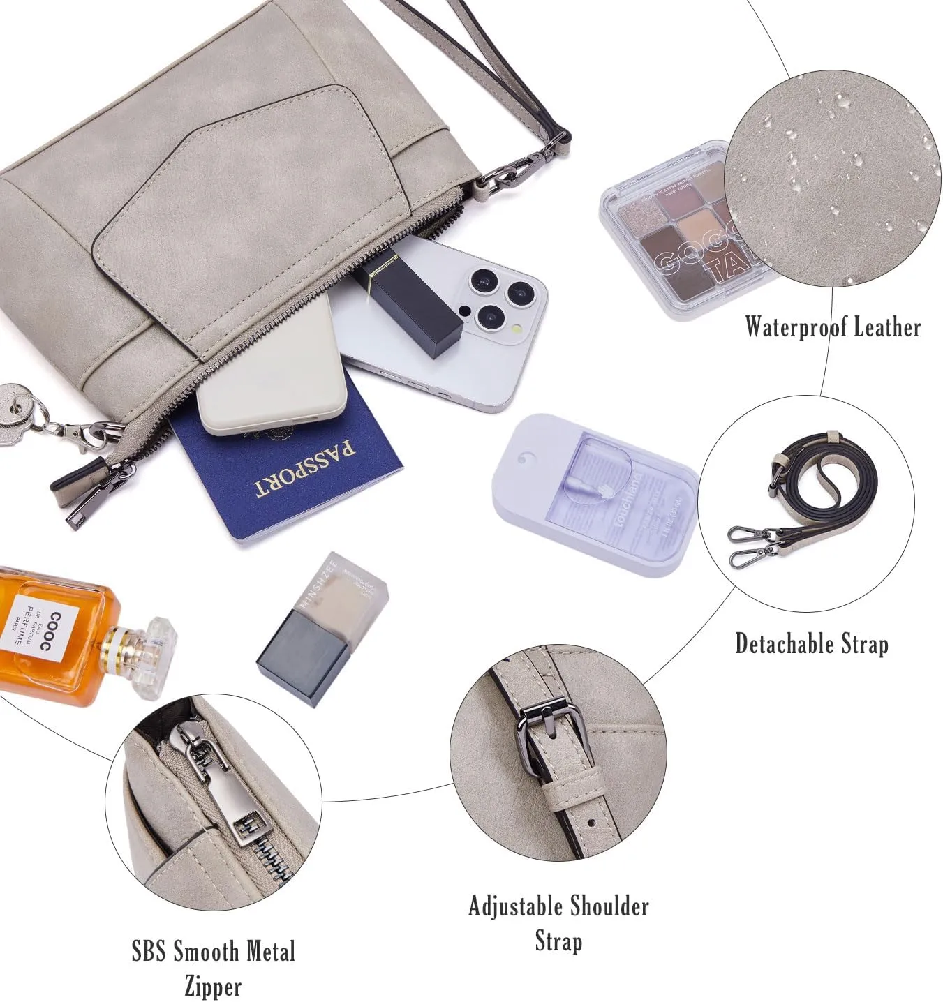 Small Crossbody Bags for Women, Cell Phone Bag Mini Over Wristlets Handbag Wallet Purse with Card Slots