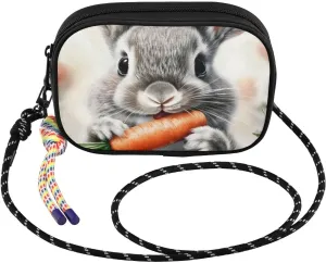 Small Crossbody Bags Rabbit Carrot Cute for Women Cell Phone Purses Women's Shoulder Handbag Wallet Purse