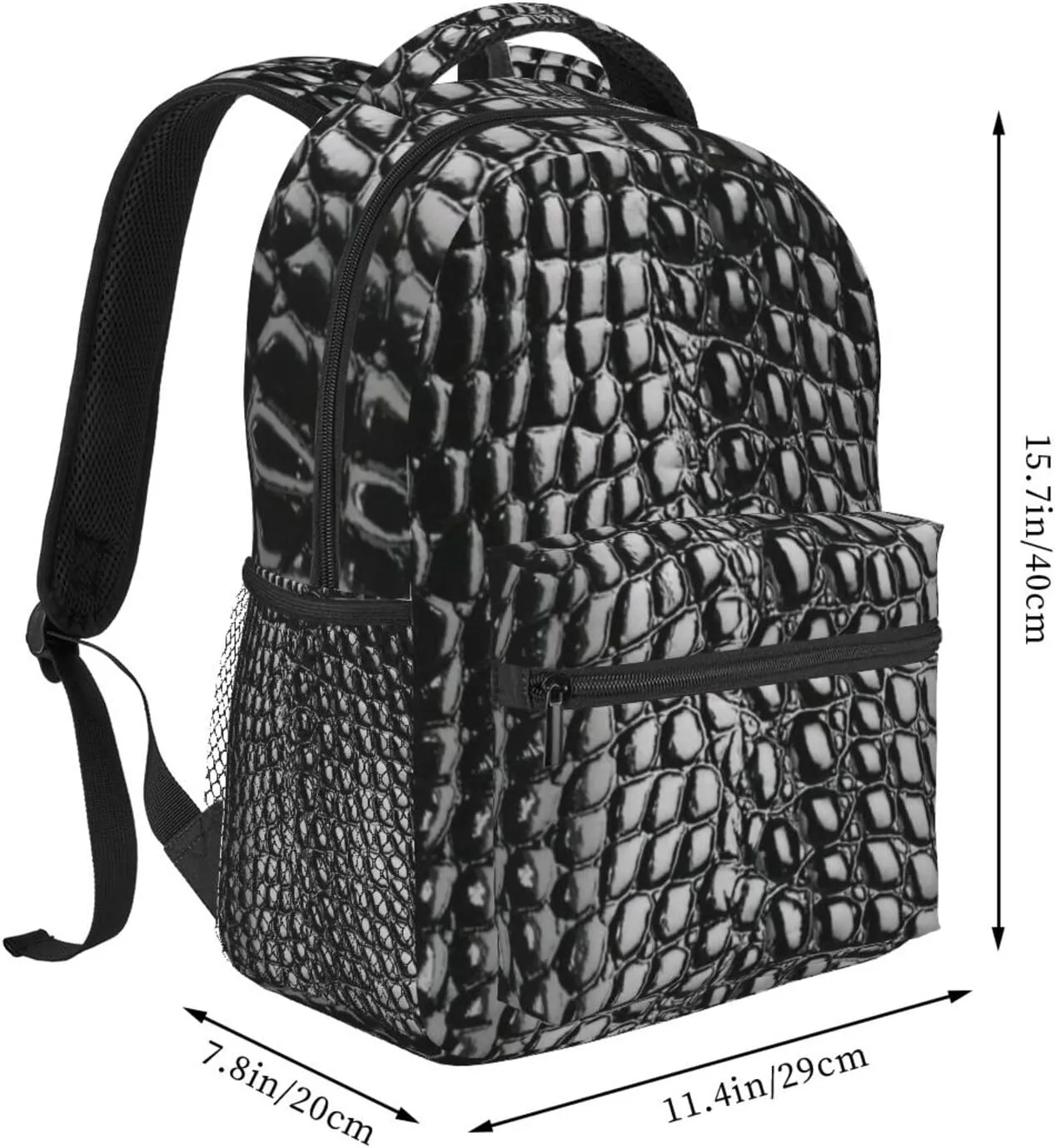 Snake Skin Backpack Funny Laptop Backpack Snake Tablet Travel Picnic Travel Bag Animal Skin Laptop Bag