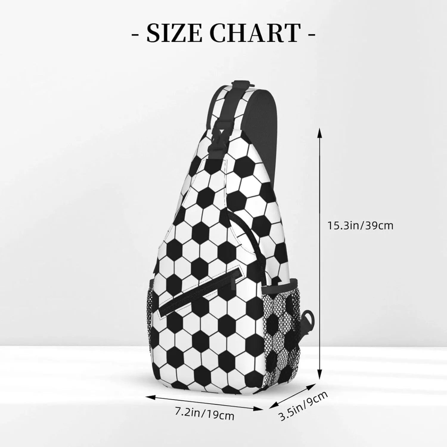 Soccer Sling Backpack Sling Bag Football Crossbody Shoulder Bag Soccer Purse Chest Bag For Men Women