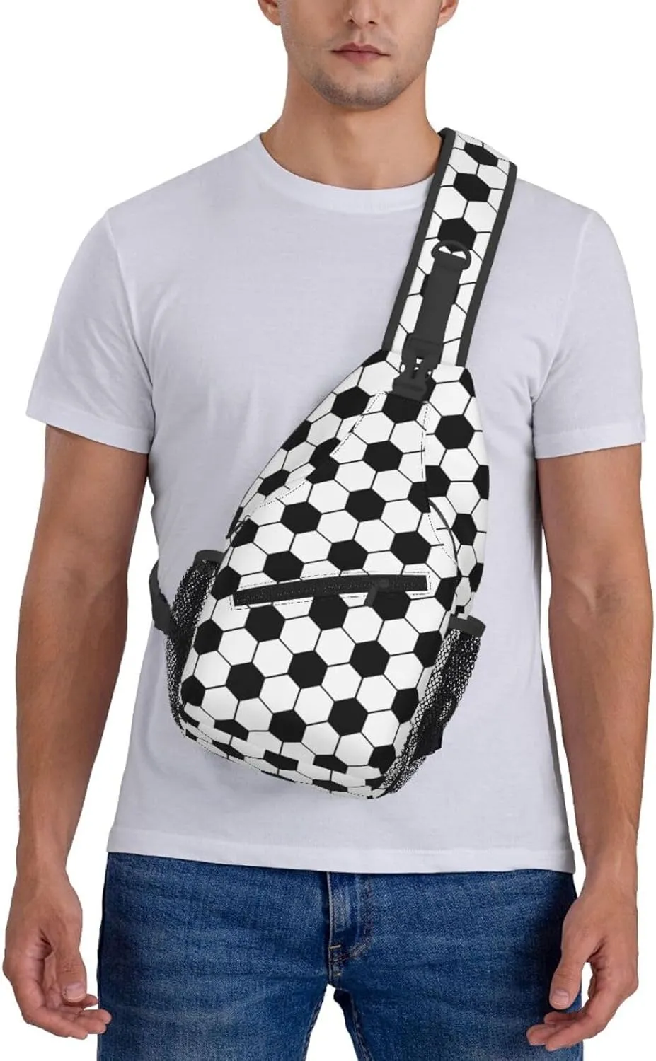 Soccer Sling Backpack Sling Bag Football Crossbody Shoulder Bag Soccer Purse Chest Bag For Men Women
