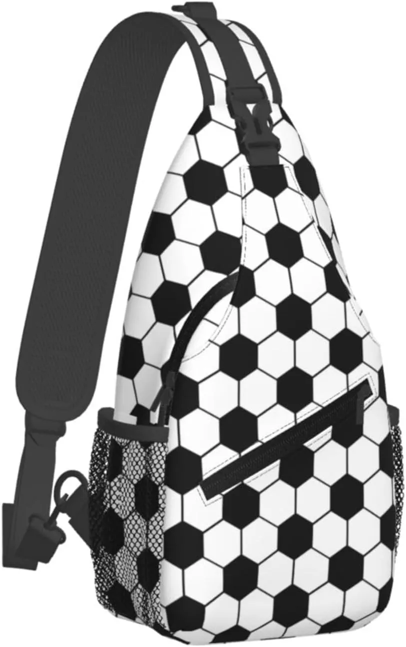 Soccer Sling Backpack Sling Bag Football Crossbody Shoulder Bag Soccer Purse Chest Bag For Men Women
