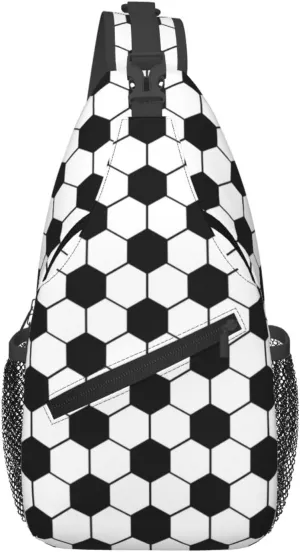 Soccer Sling Backpack Sling Bag Football Crossbody Shoulder Bag Soccer Purse Chest Bag For Men Women
