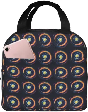Space Spiral Cosmic Energy Print Lunch Box Reusable Totes Lunch Bag Thermal Cooler For Men Women Beach Picnic Travel