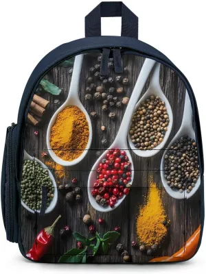 Spice in Spoons Chili Backpack Small Shoulder Bag Travel Bag Casual Daybacks Handbags One Size