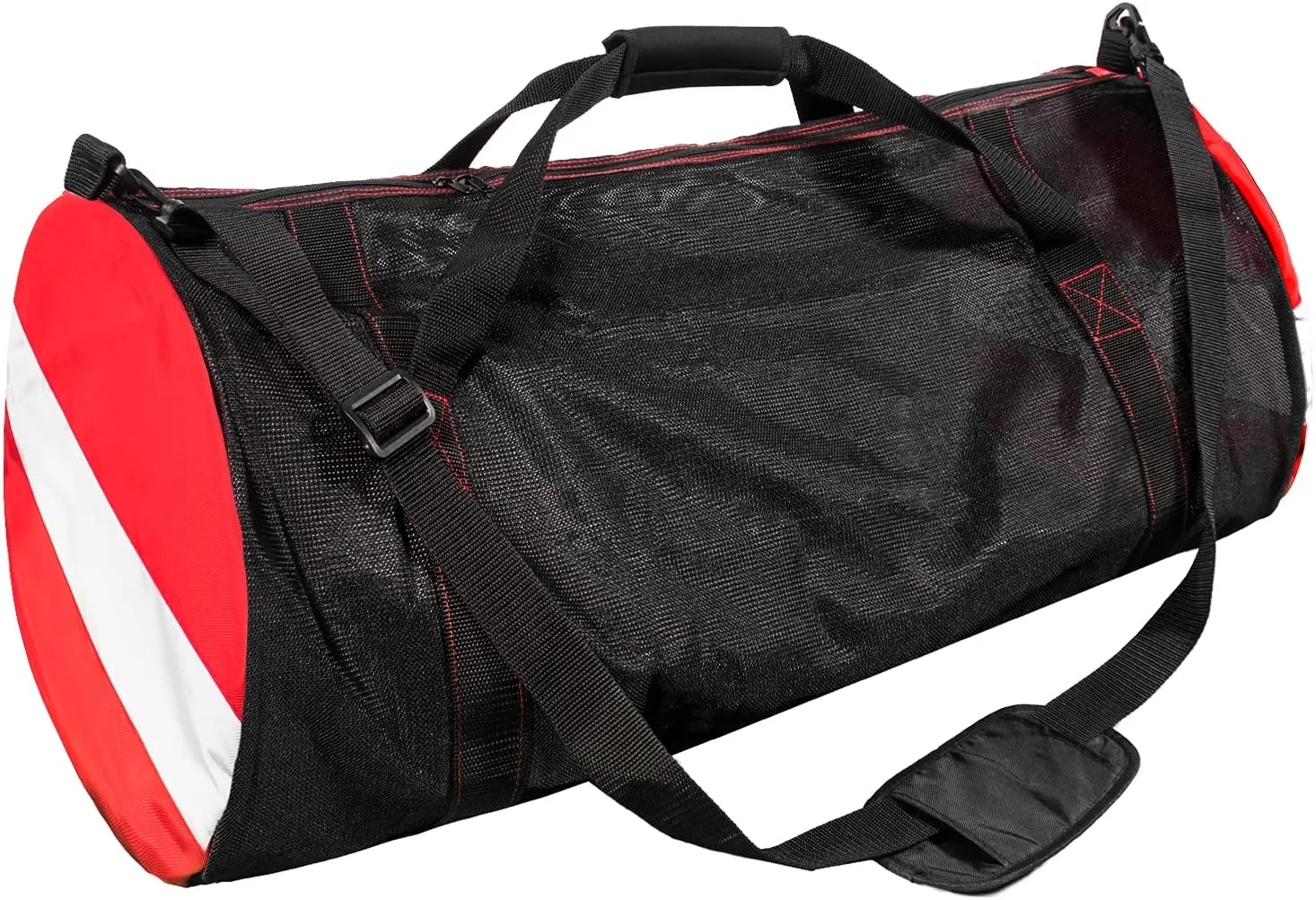 Sports Duffle Bag, Large Mesh Dive Beach Bags and Totes with Shoulder Strap for Scuba Diving and Snorkeling Gear & Equipment, Wet Swimming, Travel, and Gym Workout