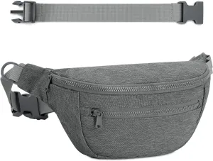 sportsnew Large Fanny Packs for Women, Waist Pack Fashion Crossbody Belt Bags for Walking Running Hiking Travel Bag Gray patent pending
