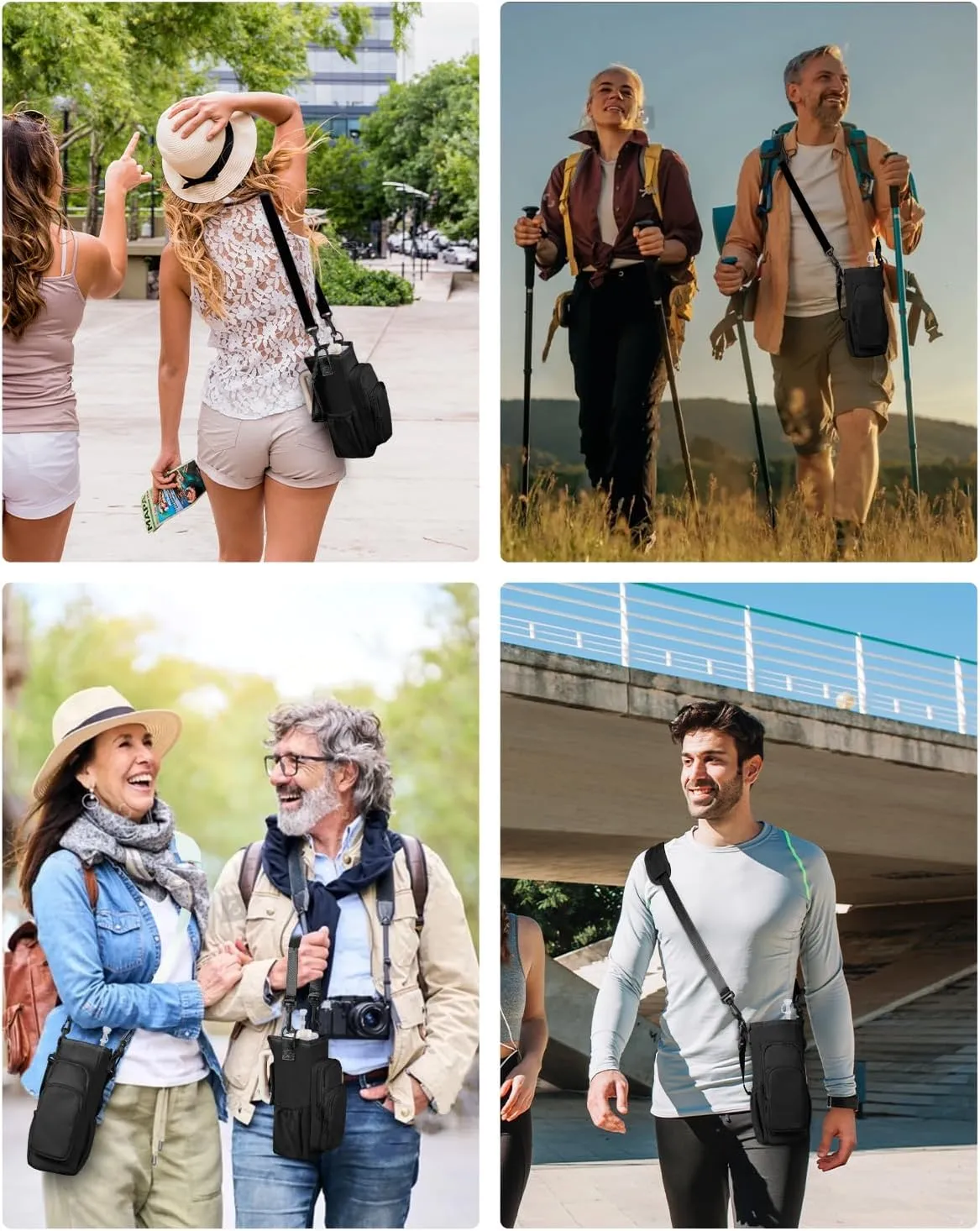 sportsnew Water Bottle Carrier Bag with Phone Pocket for Stanley Brumate era 30oz 40oz Accessories Insulated Water Bottle Holder Pouch with Strap Stanley Cup Sling Bag with Straw Cover for Crossbody