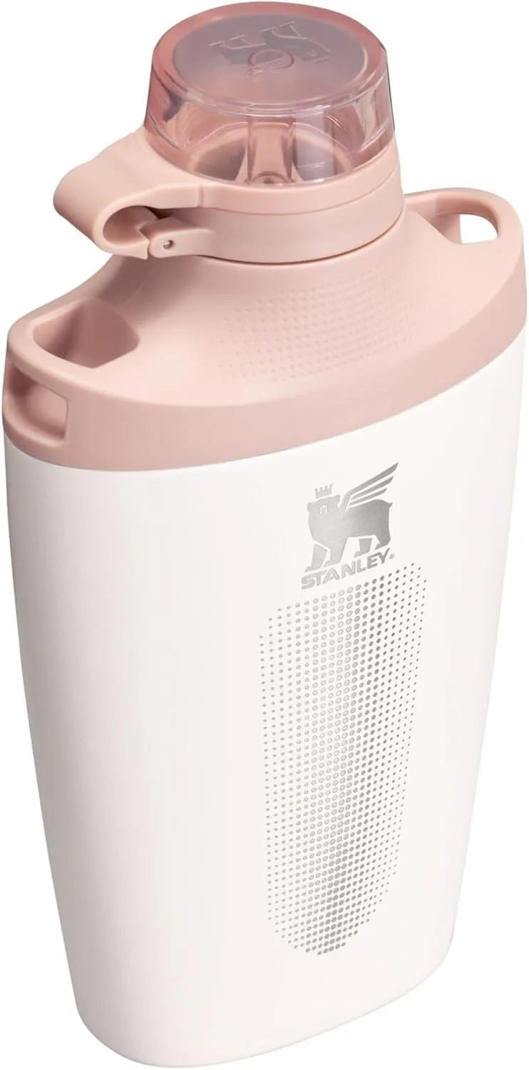Stanley Cross Bottle 23 oz | Travel Water Bottle with Jacquard Strap | Leakproof Tritan Lid with Removable Straw | Insulated Stainless Steel | BPA-Free | Rose Quartz