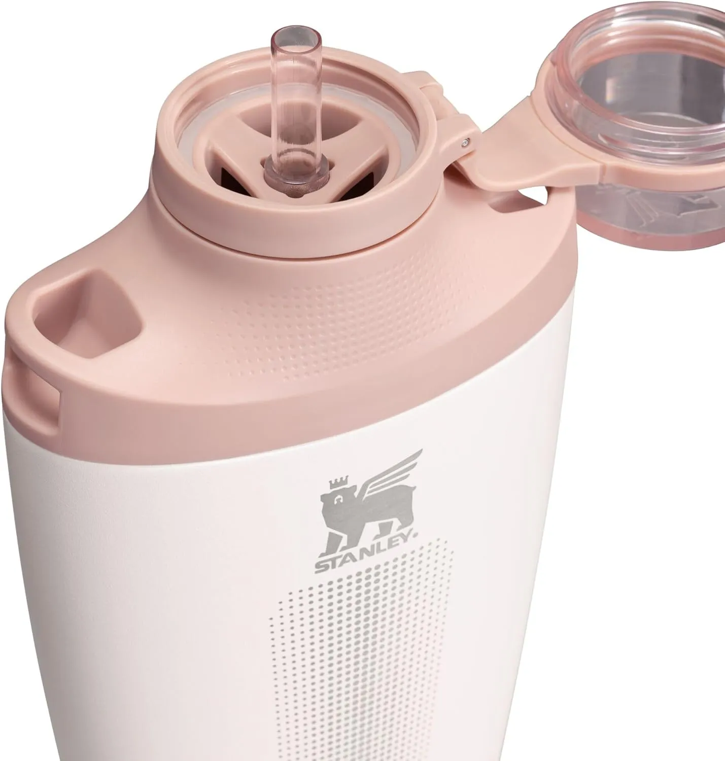 Stanley Cross Bottle 23 oz | Travel Water Bottle with Jacquard Strap | Leakproof Tritan Lid with Removable Straw | Insulated Stainless Steel | BPA-Free | Rose Quartz
