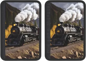 Steam Locomotive Train Car Seat Belt Pad 2 Pack Universal Fit Seatbelt Cover Soft and Comfortable Backpack Shoulder Pad Adjustable Neck Cushion Protector Harness Pad for Car Bag