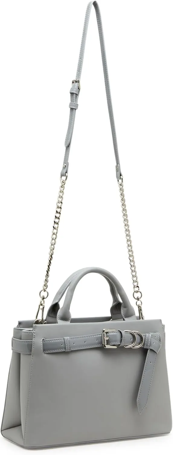 Steve Madden Roxanne Smooth Satchel with Patent Belt