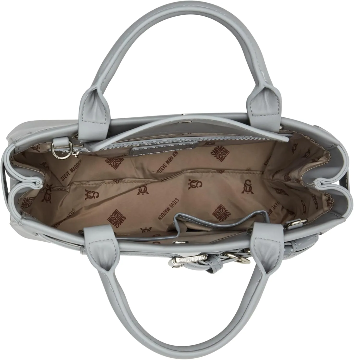 Steve Madden Roxanne Smooth Satchel with Patent Belt