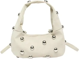 Studded Shoulder Bag For Women Trendy Crescent Purse Y2K Hobo Handbag Womens Crossbody Bag Casual Small Tote Purse
