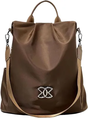 Subscrsidewa Anti-Theft Large Capacity Backpack, 2025 Oxford Cloth Backpack for Women,Large Capacity Leisure Travel Bag (Brown)