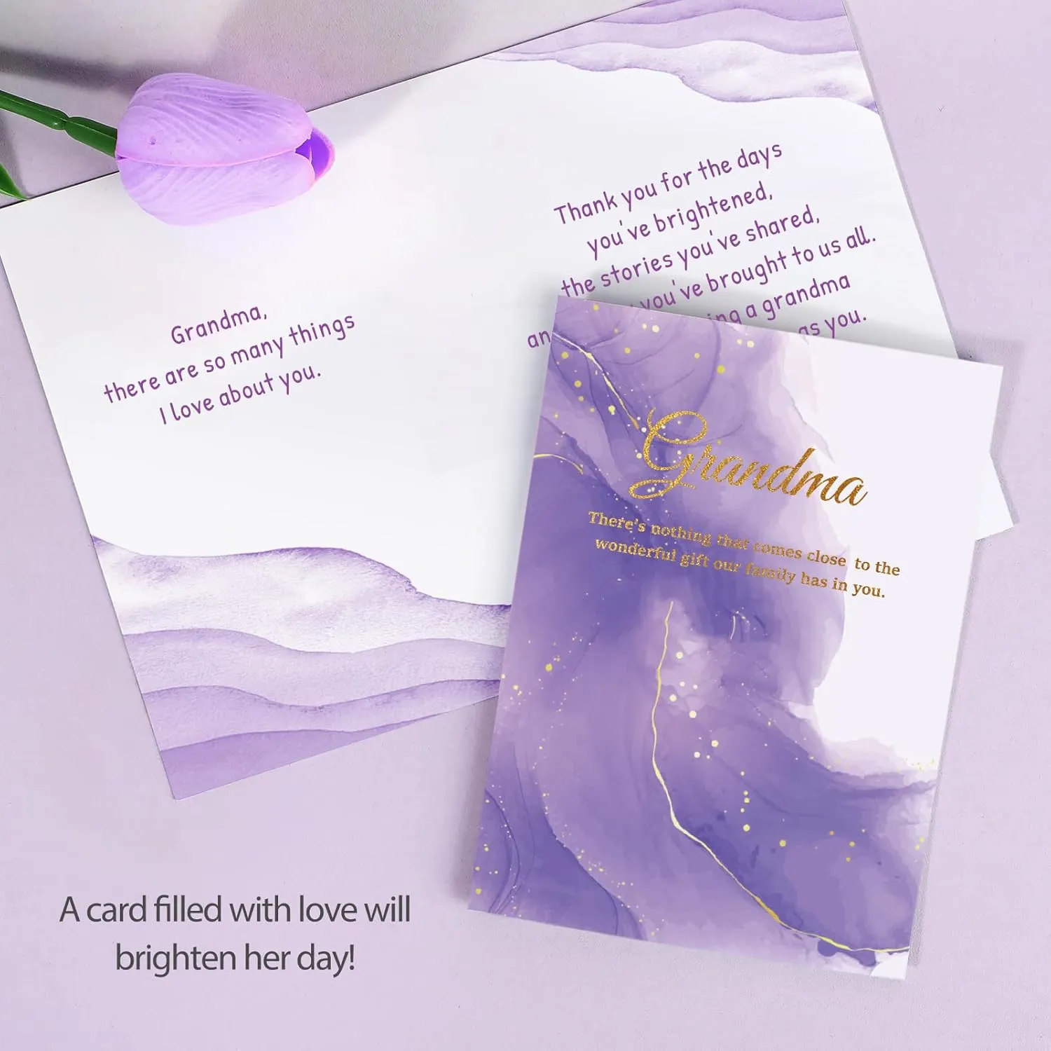 Suhctuptx Grandma Gifts, Christmas Birthday Gifts for Grandma, Best Funny Mothers Day Ideas Gift for Grandmother Grandparent Nana Basket Set from Granddaughter Grandson with Tote Bag Purple