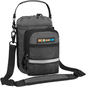 SUN CUBE Water Bottle Carrier with Strap, Insulated Water Bottle Carrier Bag with Phone Pocket Pouch, Sleeve Sling Purse Crossbody Bottle Holder for Walking, Sports, Hiking Accessories 40/64 oz