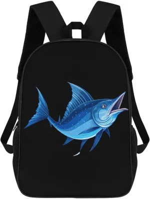 Swordfish Marlin Sailfish Travel Backpack Carry On Backpack 17 Inch Laptop Bag Casual Daypack for Weekender Business Hiking