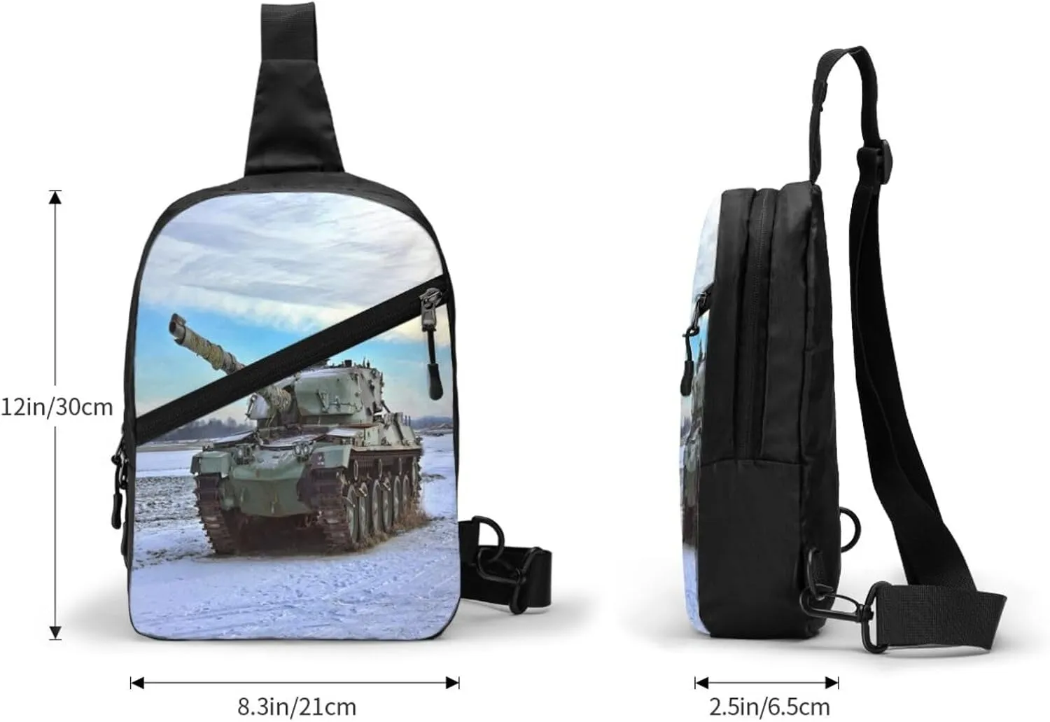Tank Sling Bag for Men Women, Small Crossbody Sling Backpack Shoulder Chest Bag, Anti Theft Travel Hiking Sports